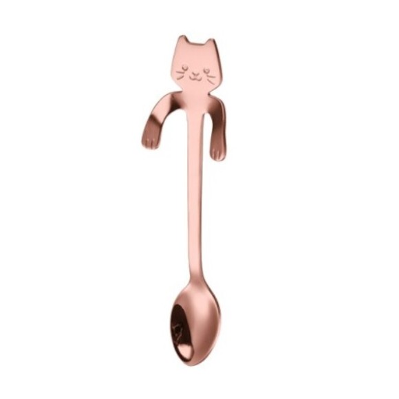 COLHER DE INOX GATINHO ROSE