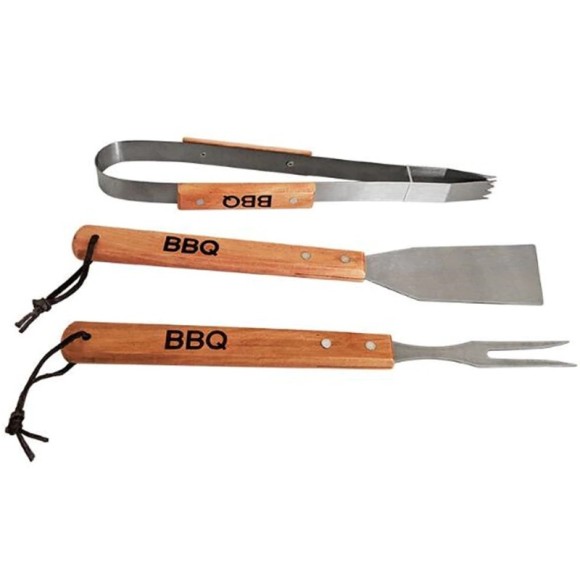 KIT CHURRASCO DE INOX 3PCS