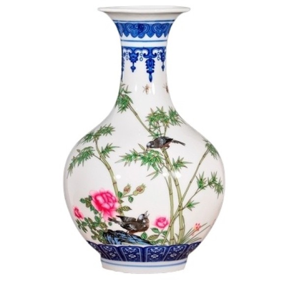 VASO CHINÊS DE PORCELANA 22CM