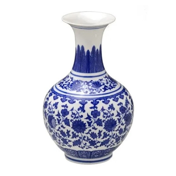 VASO CHINÊS DE PORCELANA 22CM