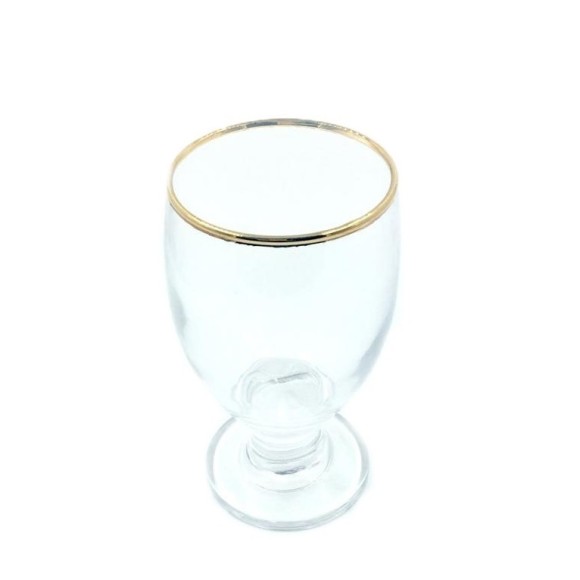 TAÇA DE VIDRO DOURADO